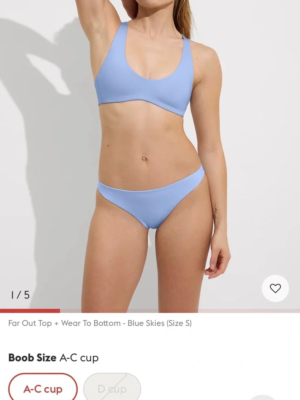 Left On Friday Sky Blue Bikini top